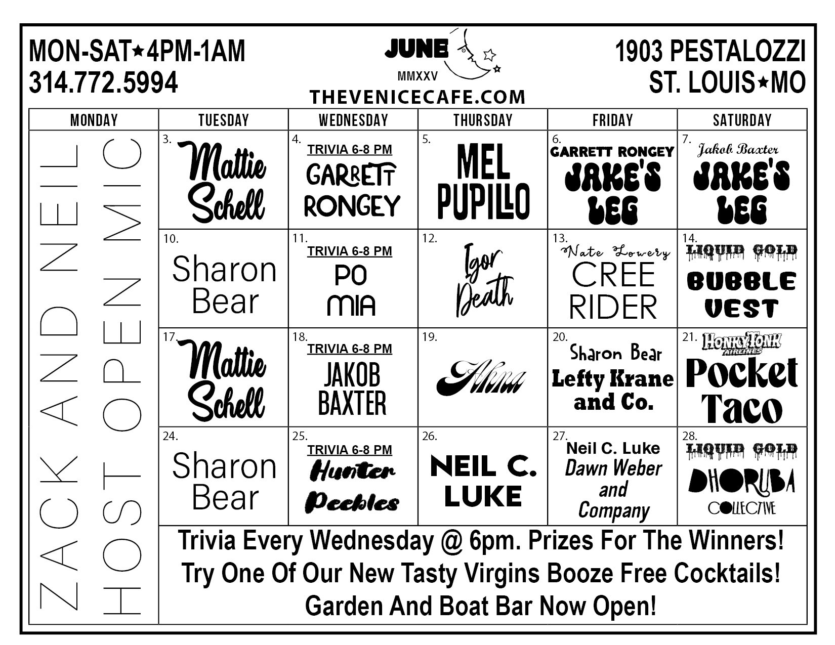 Band Calendar